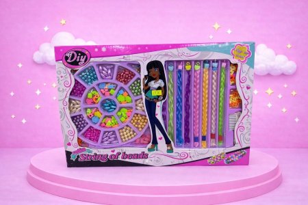 خرز اساور بعلبة مع جدايل