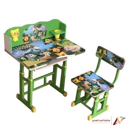 مكتب اطفال خشب  - اخضر