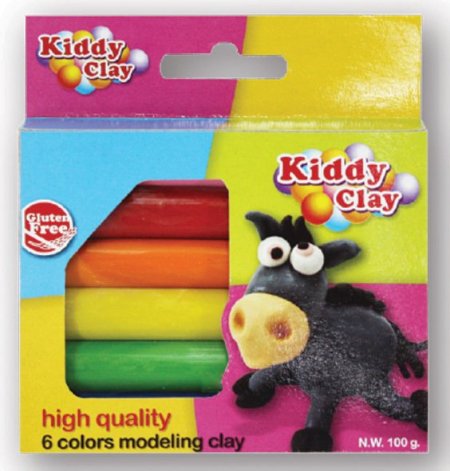 ملتينة 6 لون 100 جرام KIDDY CLAY