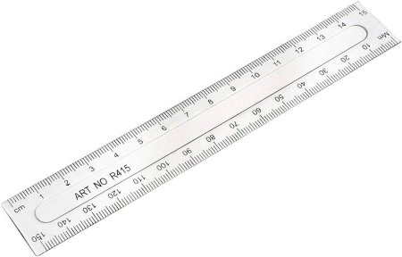 مسطرة بلاستك شفاف 15 سم