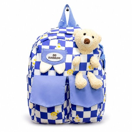 شنط روضة مع دب T2317 ازرق