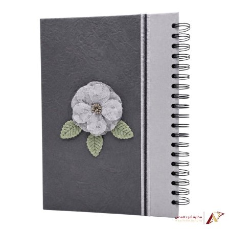 دفتر ملاحظات سلك وسط ورد