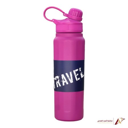 مطرة ستانلس ستيل حافظة للحرارة TRAVEL 1000ML - زهري