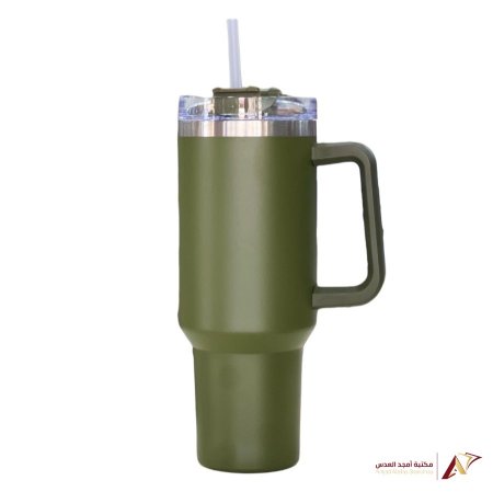 مطرة ستانلس ستيل مع مصاصة BEVERAGE CUP 1200ML - زيتي <br> <span class='text-color-warm'>نفدت الكمية</span>