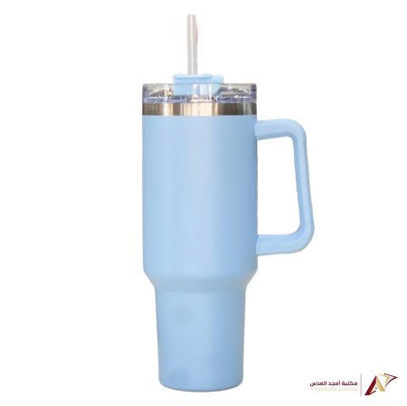 مطرة ستانلس ستيل مع مصاصة BEVERAGE CUP 1200ML - ازرق <br> <span class='text-color-warm'>نفدت الكمية</span>