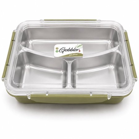 علبة اكل ستانلس ستيل اخضر 8193