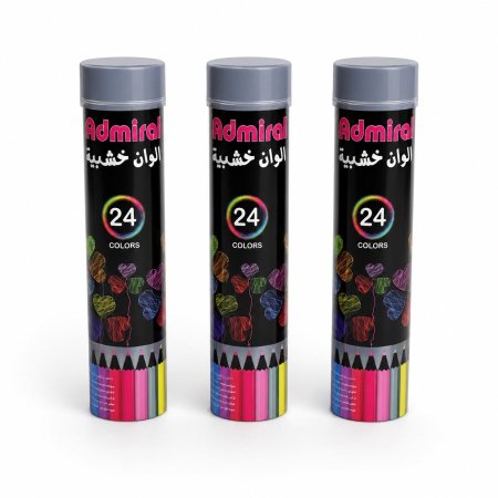 الوان خشب ادميرال اسود علبة 24 لون