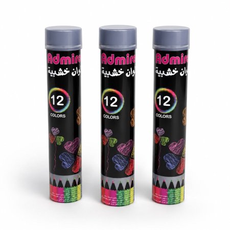 الوان خشب ادميرال اسود علبة 12 اللون
