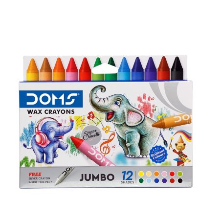 الوان شمع عريض 12 DOMS JUMBO